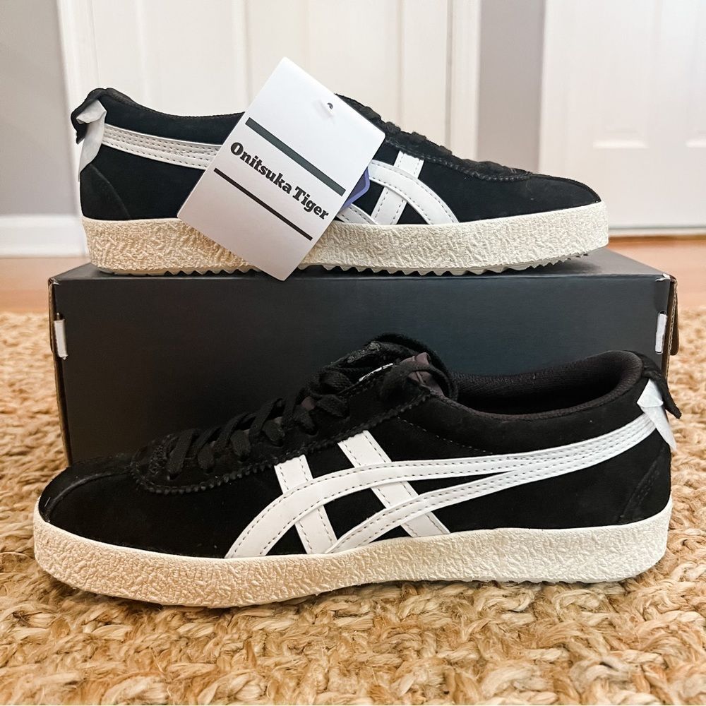 NWT Onitsuka Tiger Mexico Delegation Sneakers Black White Sz Men 5.5/Women 7 - Picture 10 of 15